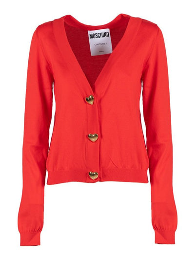 Cardigan Con Bottoni A Cuore