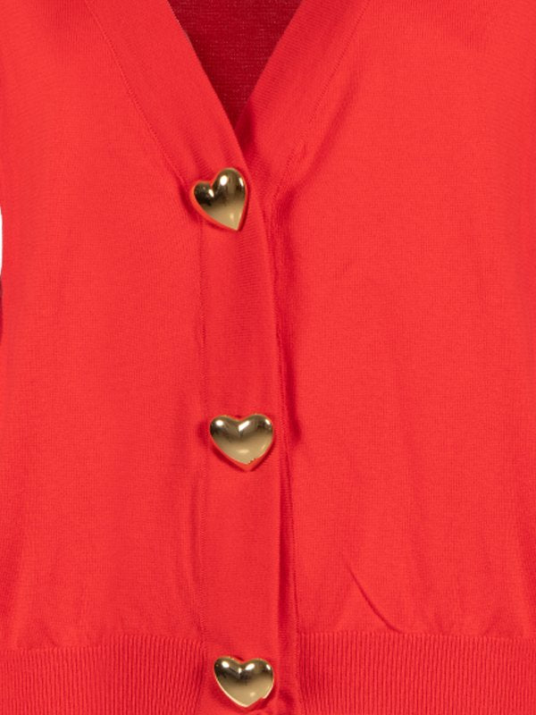 Cardigan Con Bottoni A Cuore