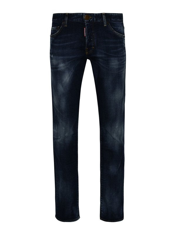 Jeans Slim In Cotone Blu