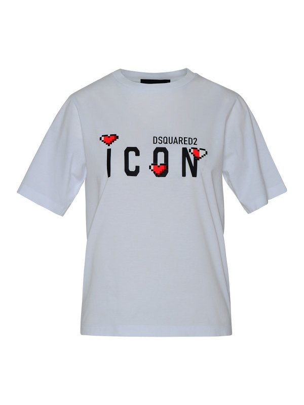 T-shirt In Cotone Bianco