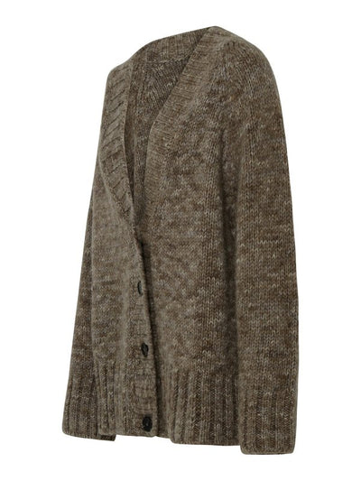 Cardigan In Misto Alpaca Beige