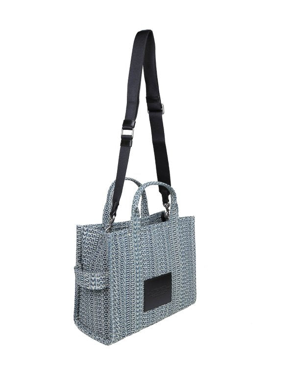 Borsa Tote Media In Canvas Monogramma