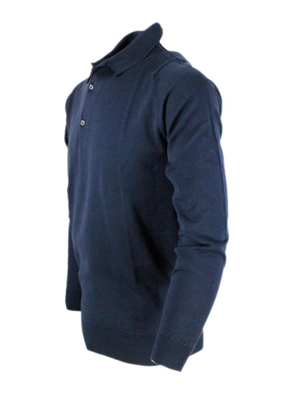 T-shirt E Polo John Smedley Blu