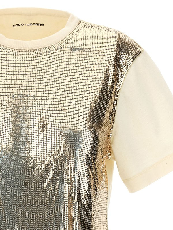 Top In Paillettes In Metallo