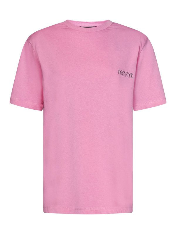 T-shirt Oversize In Cotone Rosa