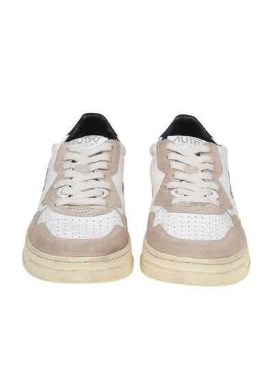 Autry Sneakers In Pelle Colore Bianco E Rosa