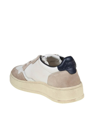 Autry Sneakers In Pelle Colore Bianco E Rosa