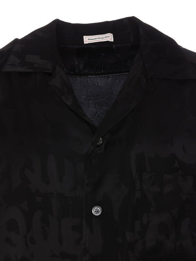 Camicia Stampata Nera Mcqueen