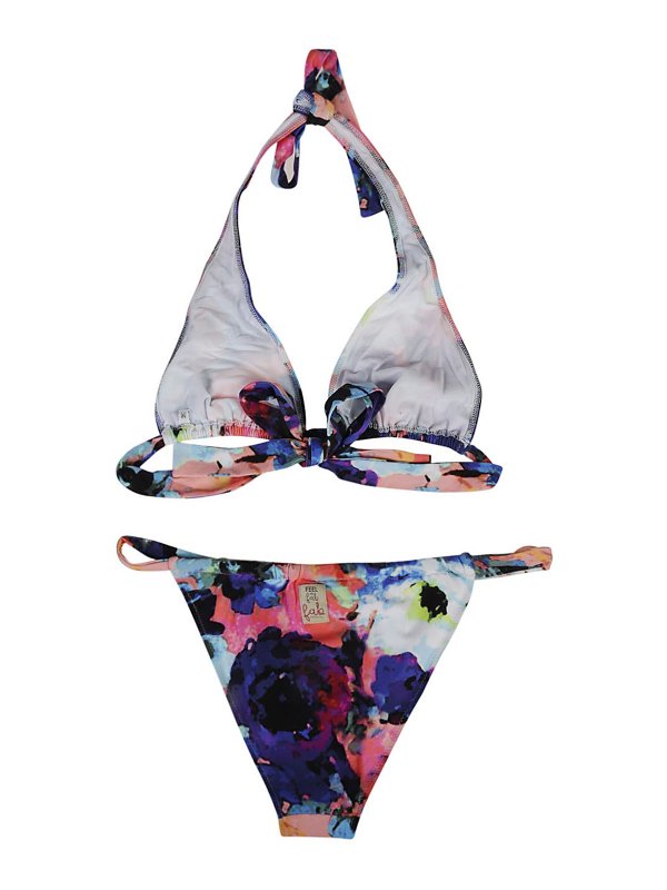 Completo Bikini Con Stampa Miami