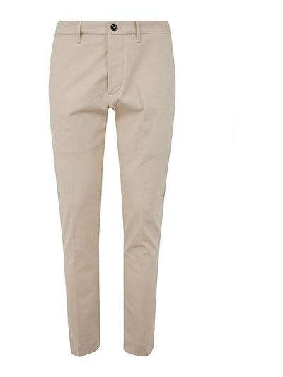 Pantaloni Easy In Gabardine Di Cotone