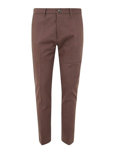 Pantaloni Easy In Gabardine Di Cotone