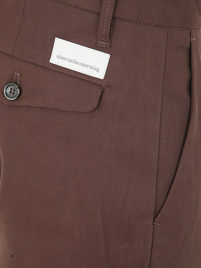 Pantaloni Easy In Gabardine Di Cotone