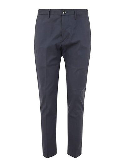 Pantaloni Easy In Gabardine Di Cotone