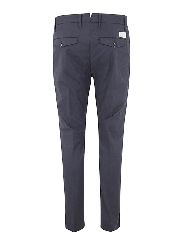 Pantaloni Easy In Gabardine Di Cotone