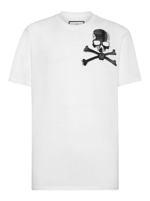 T-shirt Girocollo `skull&bones`