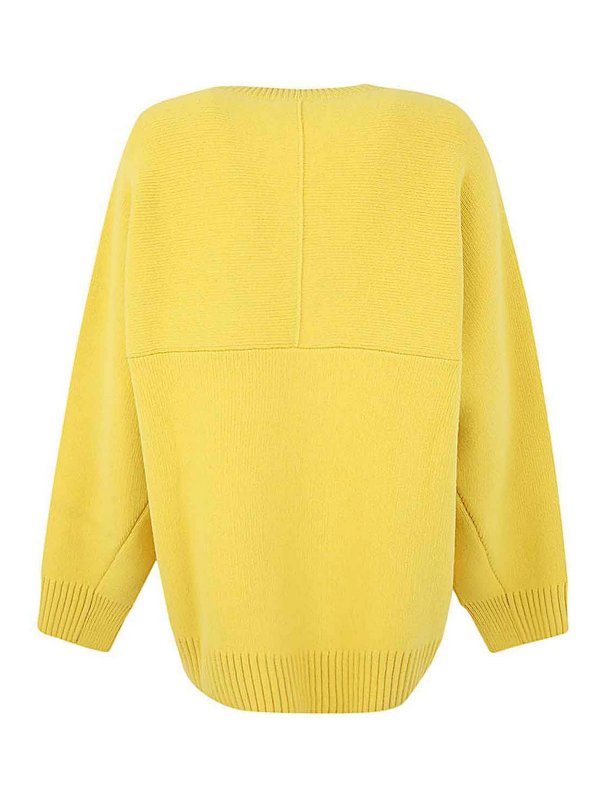 Maglione A Mantella Cocoon Con Scollo Tondo