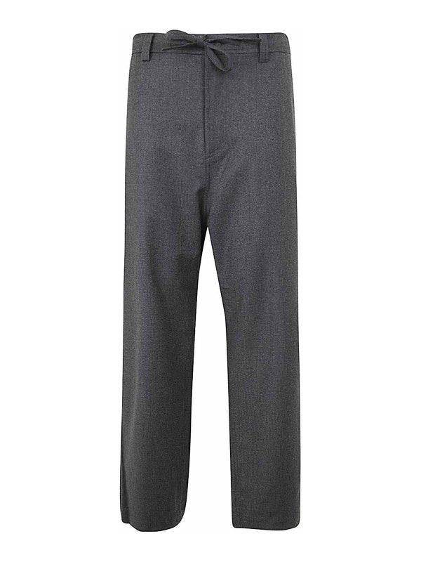 Pantaloni A Cavallo Basso Con Zip E Coulisse