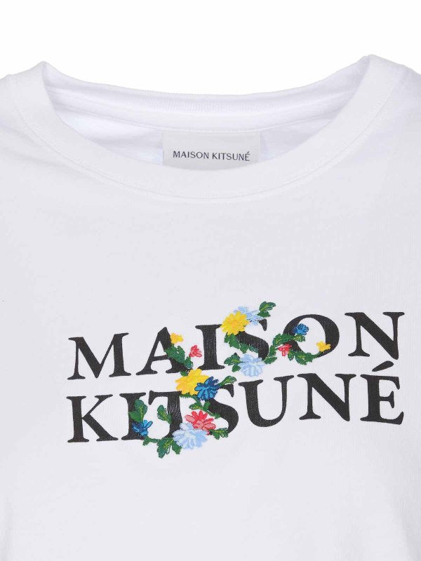 T-shirt Comfort A Fiori Maison Kitsune