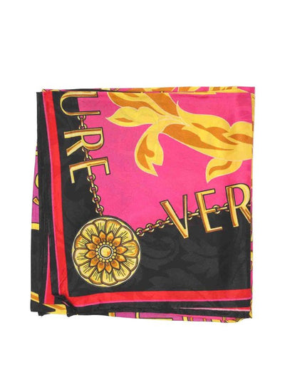 Foulard Logo Nero E Oro