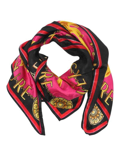 Foulard Logo Nero E Oro