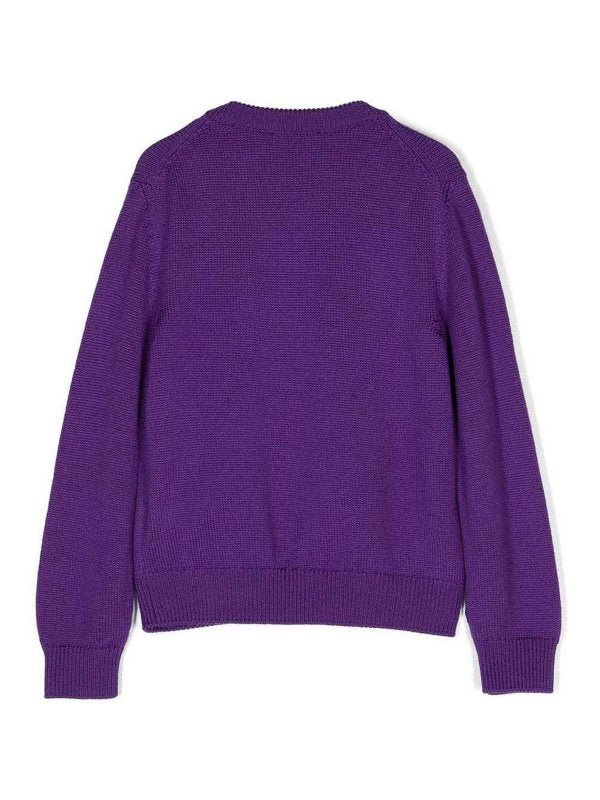 Maglione  Per  In Lana Vergine Viola