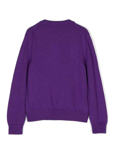 Maglione  Per  In Lana Vergine Viola