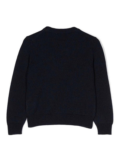 Maglione In Lana Vergine Blu Navy