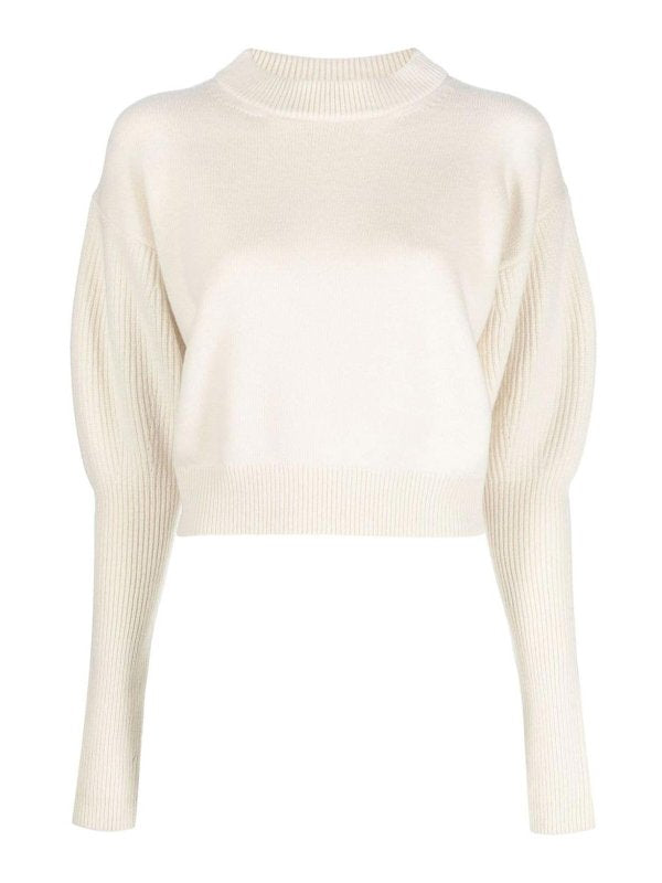 Maglione Cropped In Lana-cashmere