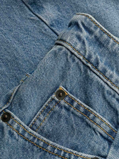 Jeans A Gamba Larga Effetto Consumato