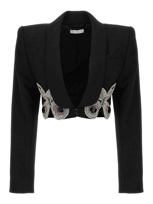 Blazer Corto Con Farfalla Ricamata