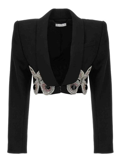 Blazer Corto Con Farfalla Ricamata