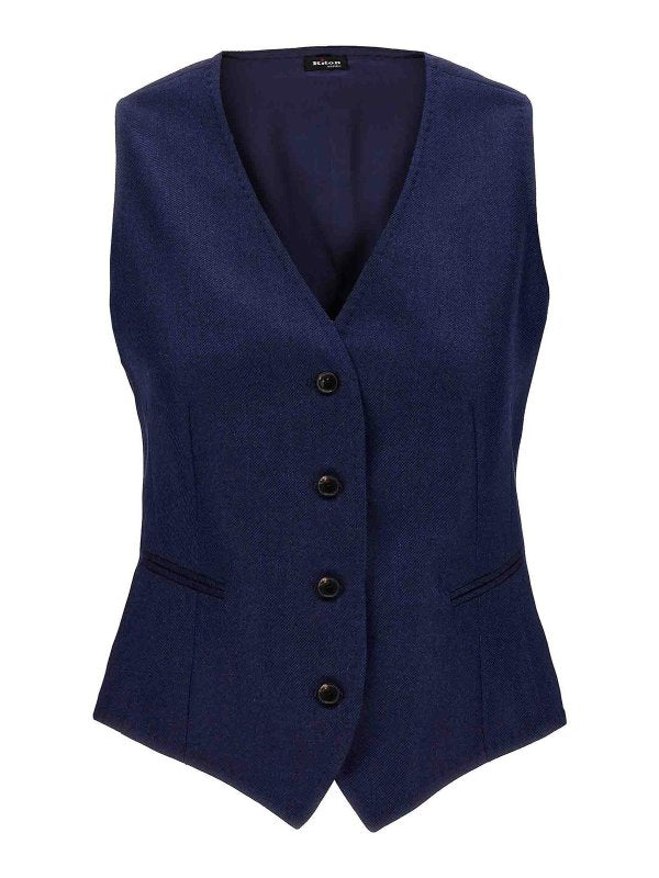 Gilet In Cashmere Di Seta