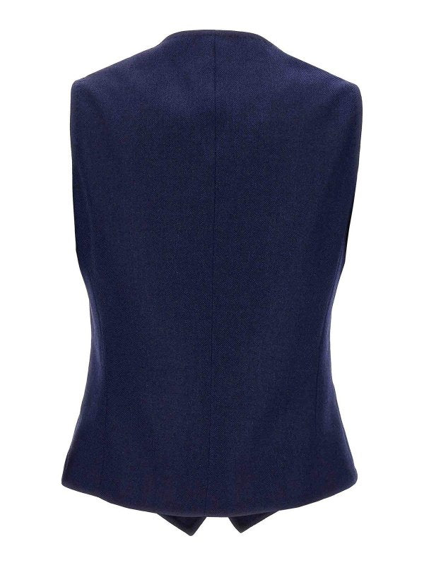 Gilet In Cashmere Di Seta