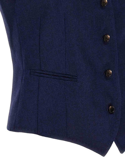 Gilet In Cashmere Di Seta