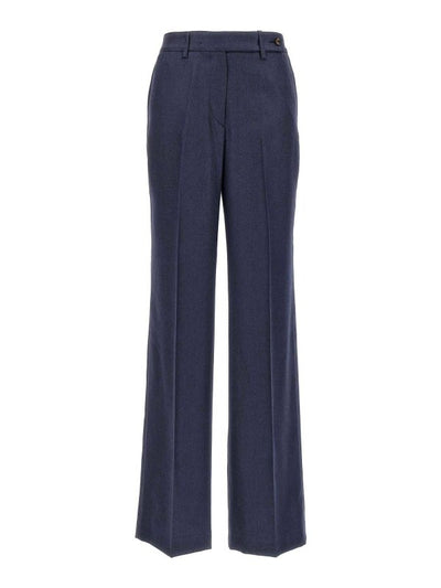 Pantaloni In Cashmere Di Seta