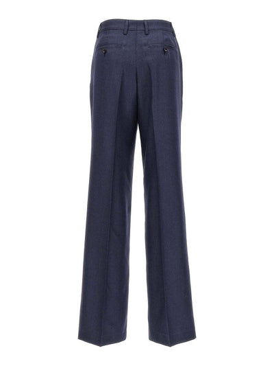 Pantaloni In Cashmere Di Seta