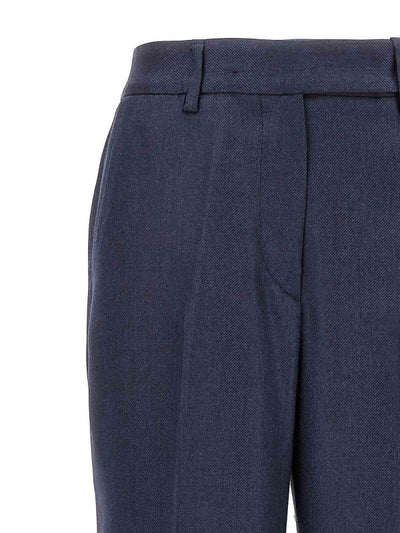 Pantaloni In Cashmere Di Seta