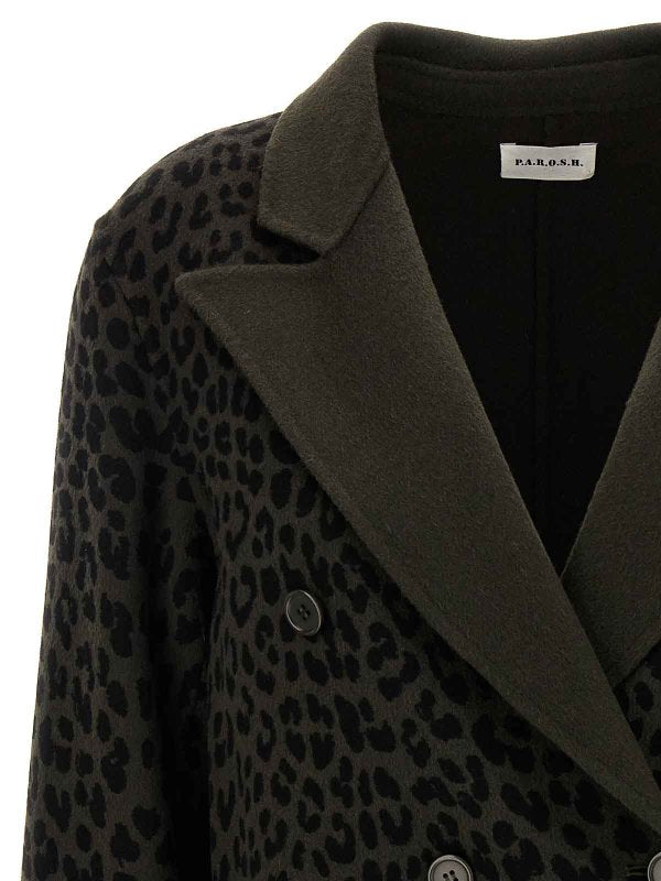 Blazer Doppiopetto Con Stampa Animalier