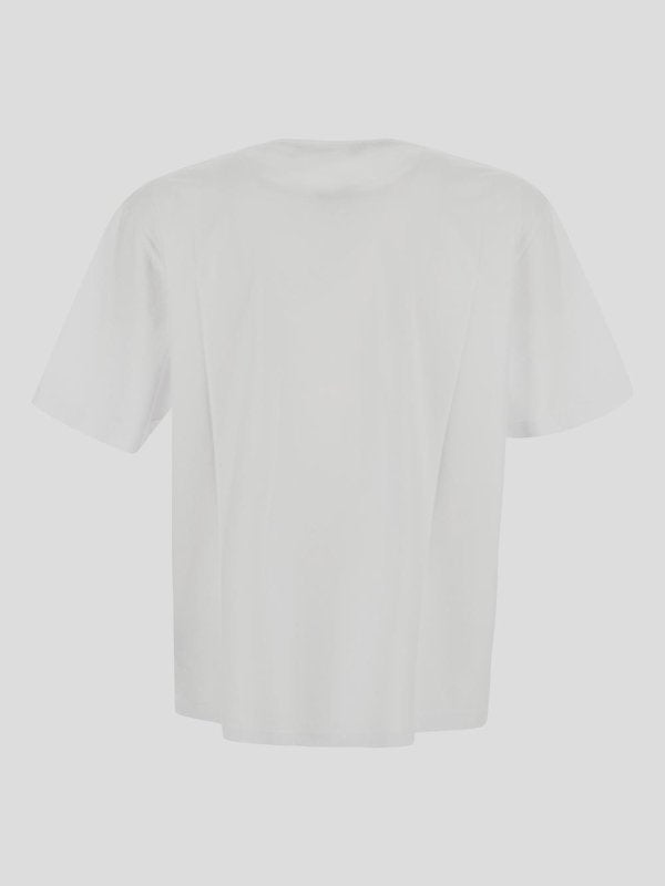 T-shirt Girocollo Di Colore Bianco