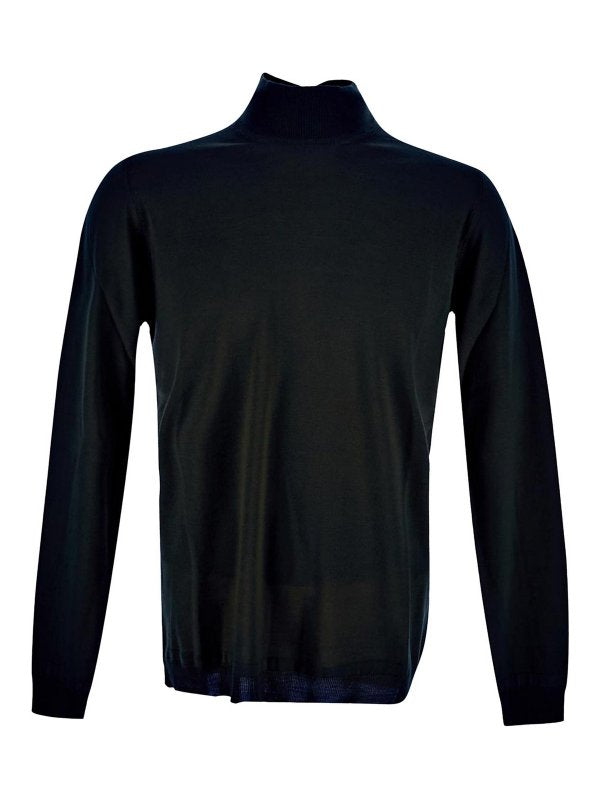 Pullover Lavorato A Maglia Nero