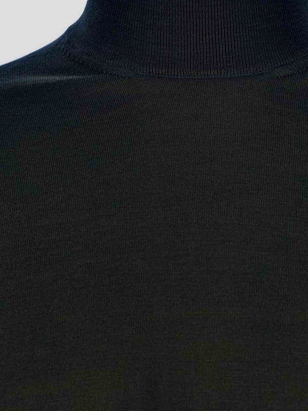 Pullover Lavorato A Maglia Nero