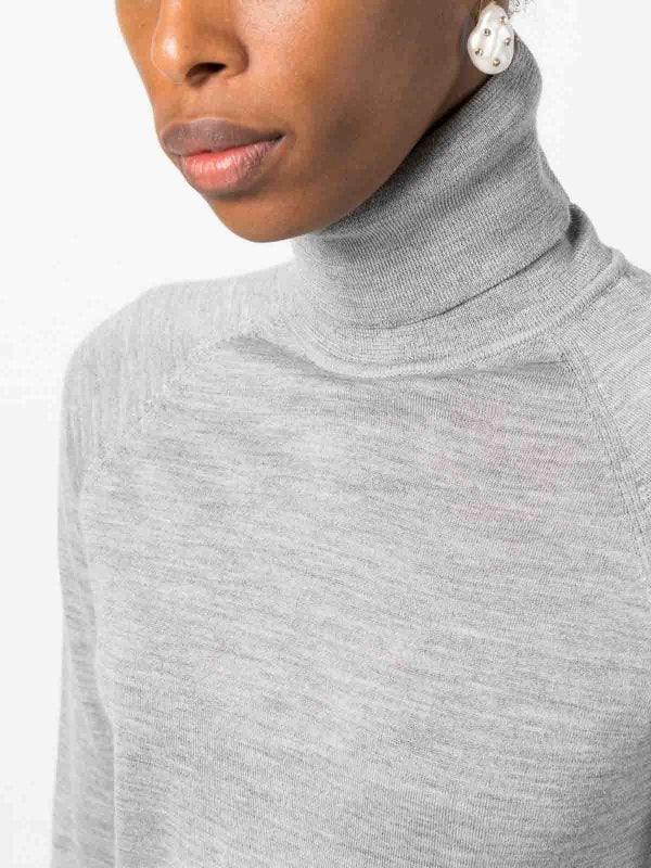 Maglia A Collo Alto In Misto Lana E Cashmere