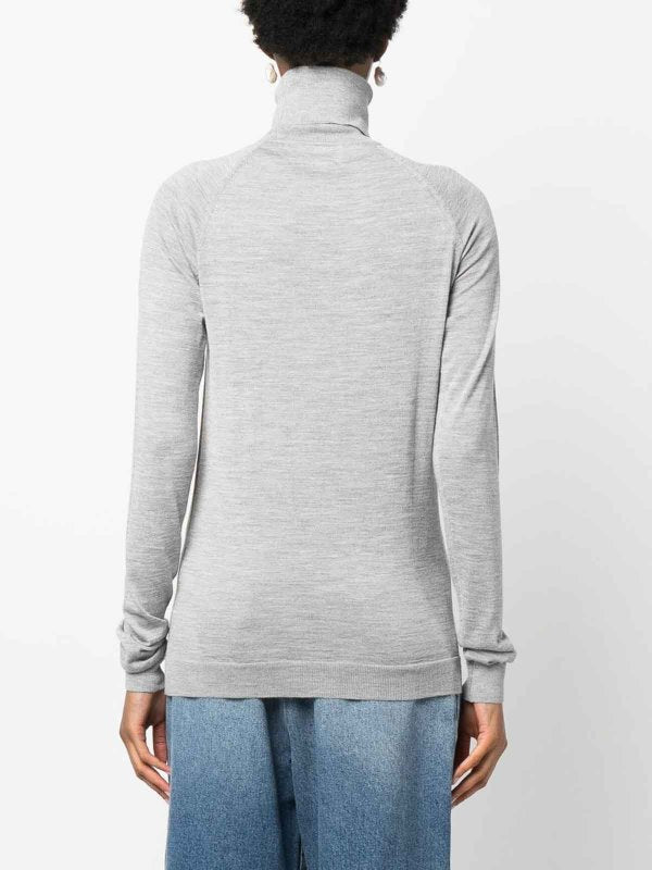 Maglia A Collo Alto In Misto Lana E Cashmere