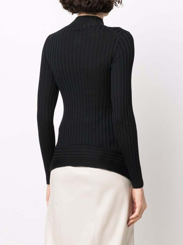 Maglia Dolcevita In Cashmere A Coste