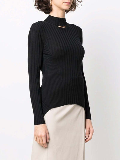 Maglia Dolcevita In Cashmere A Coste