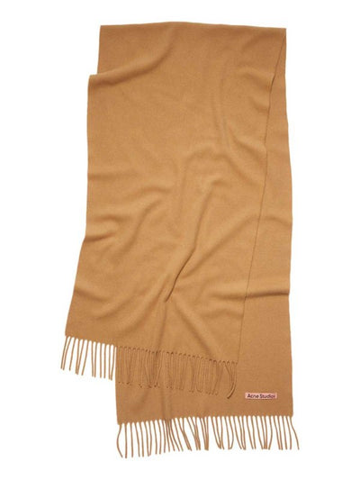 Sciarpa Con Frange Strette In Cashmere