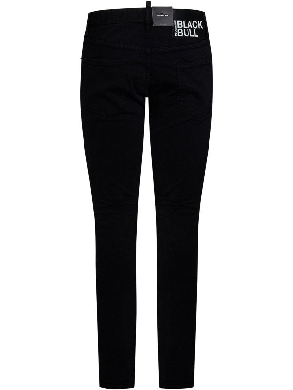 Jeans Slim Fit In Denim Stretch Nero