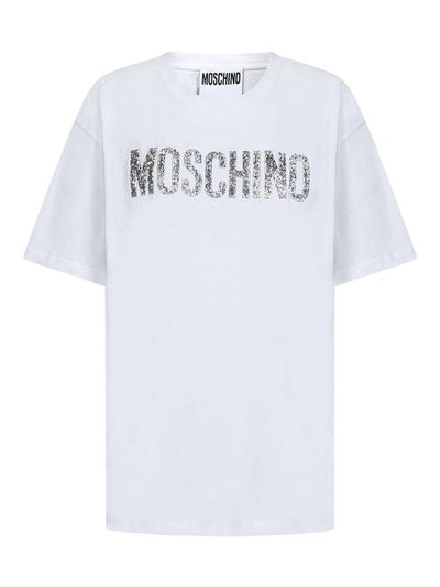 T-shirt Oversize Con Decorazioni In Cristalli