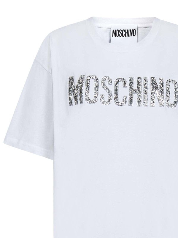 T-shirt Oversize Con Decorazioni In Cristalli