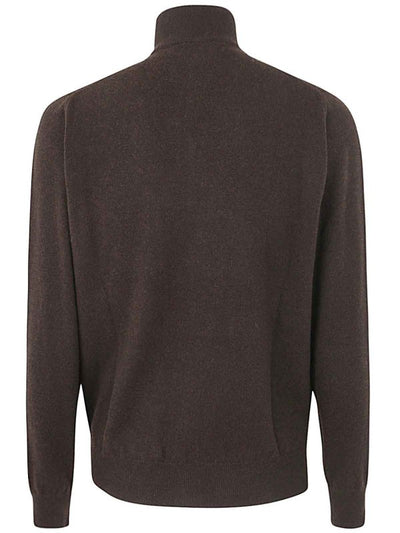 Maglione Con Zip Intera In Lana E Cashmere